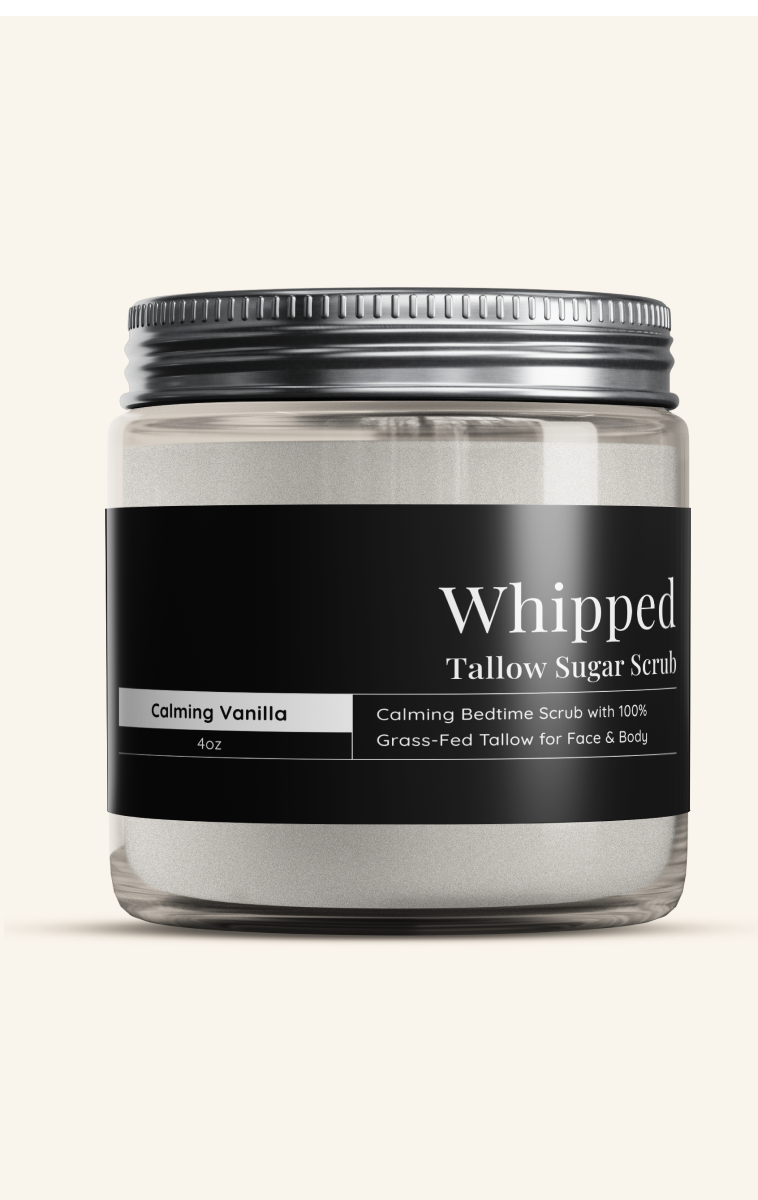 Whipped Tallow Sugar Scrub Calming Vanilla